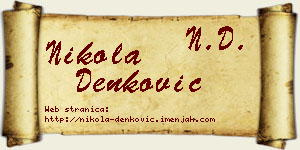 Nikola Denković vizit kartica